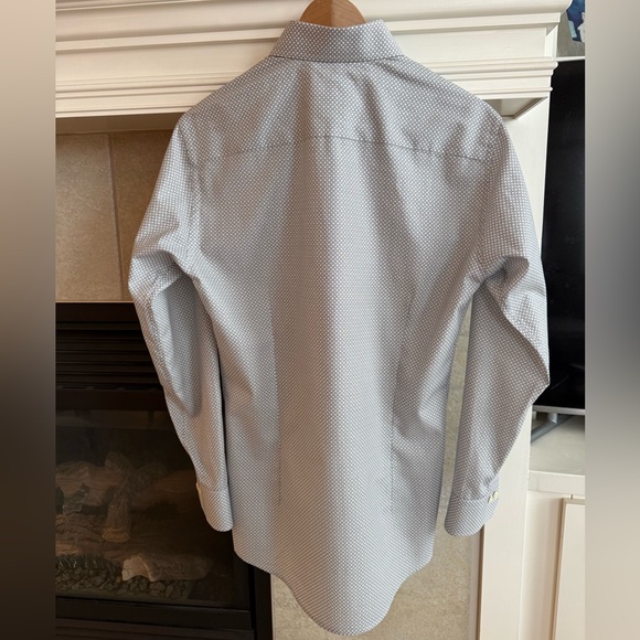 Eton Men's Slim Fit Patterned Shirt - Gray - Picture 7 of 9